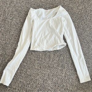 Free People Movement Cropped White Long Sleeve